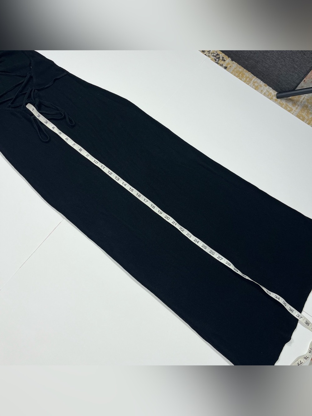 FP Beach Black Knit Halter Maxi Dress Open Back Size Medium - Picture 10 of 10